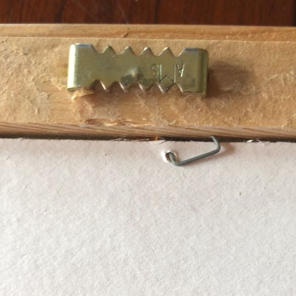 “Wildflowers” 10 1/2 by 11 1/4 framed natural tone wood/ blue mat/ signed - Picture 8 of 10